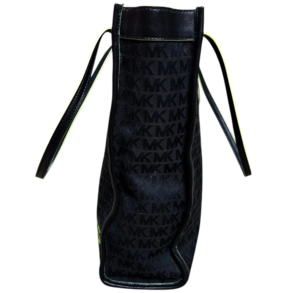 Michael Kors | Bay Large Woven Canvas Tote Bag | Shoulder Bag | Neon | Womens - Picture 6 of 12